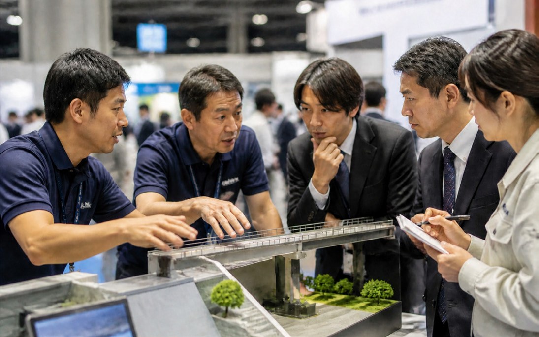 ブースでの技術説明